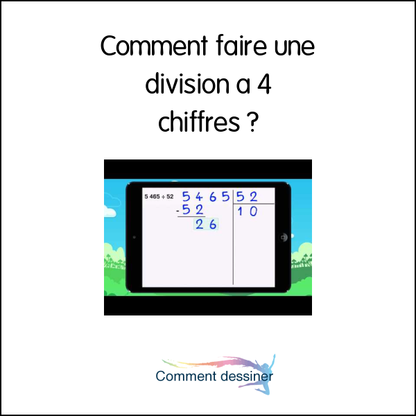 Comment faire une division a 4 chiffres